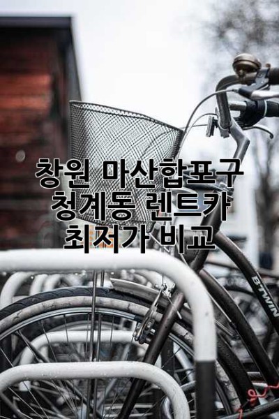 창원 마산합포구 청계동 렌트카 최저가 비교!