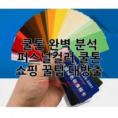쿨톤 완벽 분석! 퍼스널컬러 쿨톤 쇼핑 꿀팁 대방출